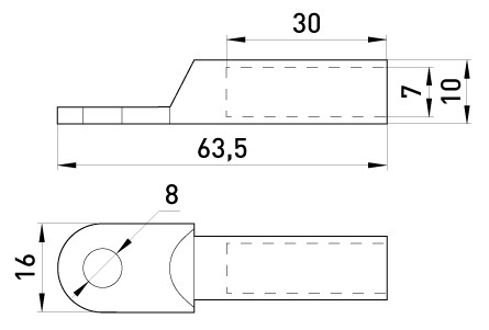 Медный кабельный наконечник E.Next e.end.stand.dt.b25 (s060003) - фото №1
