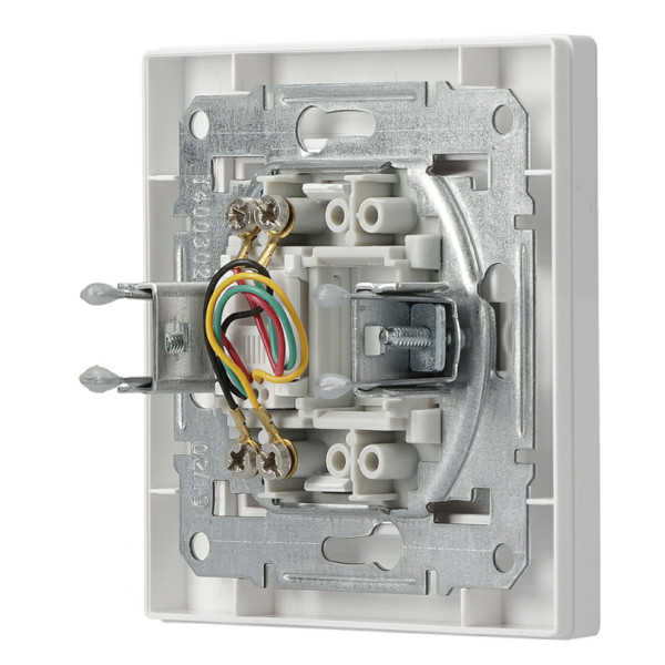 Розетка телефонная RJ11 4 контакта белая Asfora, EPH4100121 - фото №3