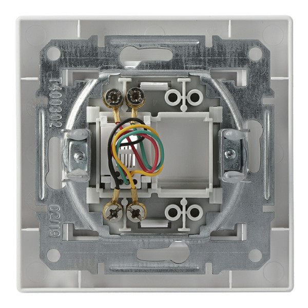 Розетка телефонная RJ11 4 контакта белая Asfora, EPH4100121 - фото №4