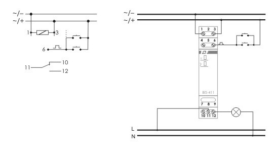 Бістабільне реле F&F BIS-413-24V 9-30В AC/DC 16А - фото №3