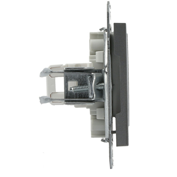 Розетка компьютерная без рамки 5.e UTP сталь Asfora, EPH4300162 - фото №2