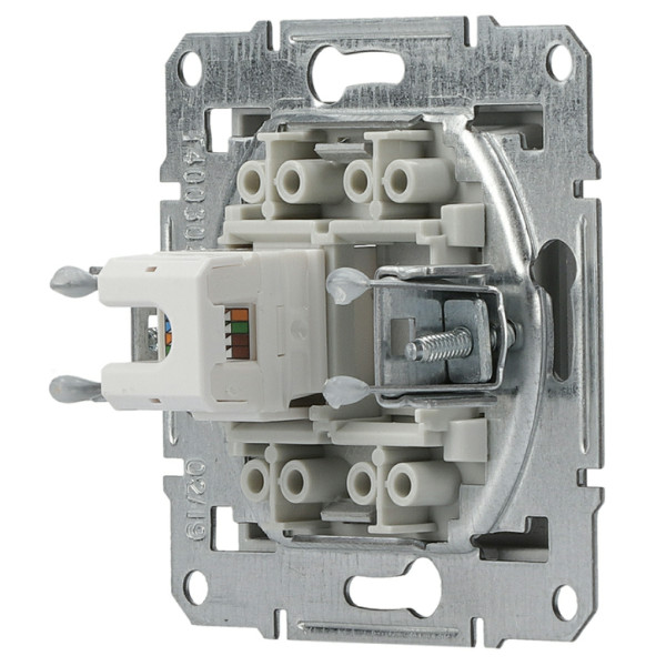 Розетка компьютерная без рамки 5.e UTP сталь Asfora, EPH4300162 - фото №3