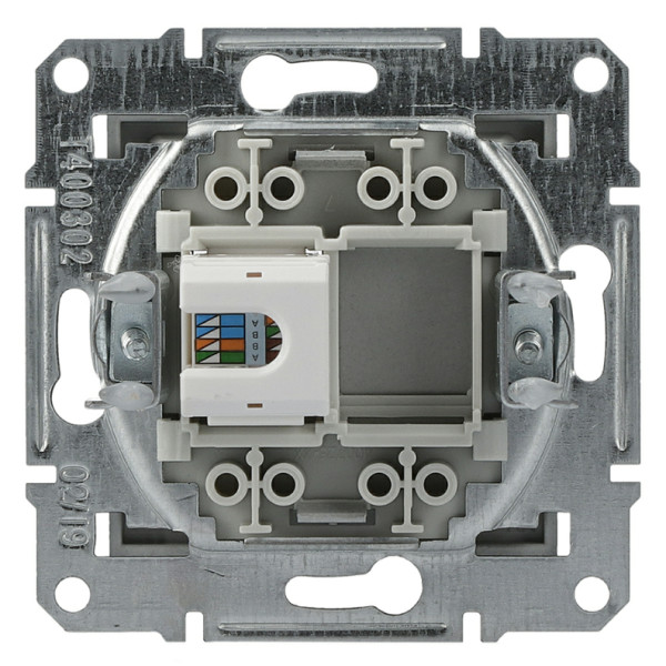 Розетка компьютерная без рамки 5.e UTP сталь Asfora, EPH4300162 - фото №4