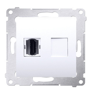 Мультимедійна розетка HDMI Kontakt Simon Simon 54 Premium DGHDMI.01/11 (білий)