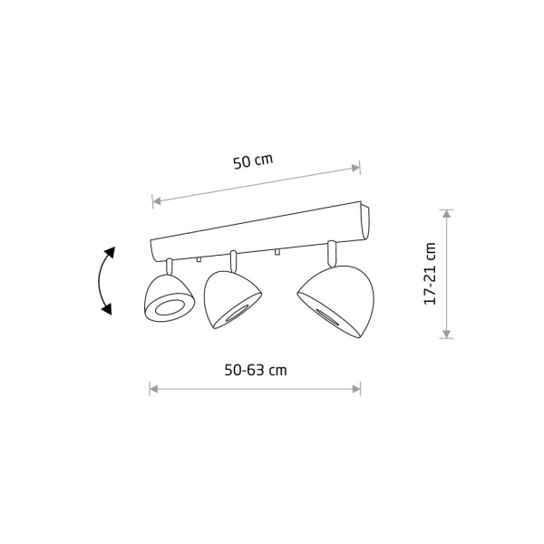 Светильник поворотный, спот Nowodvorski 9592 Vespa GU10, ES111 3x15W IP20 белый - фото №1
