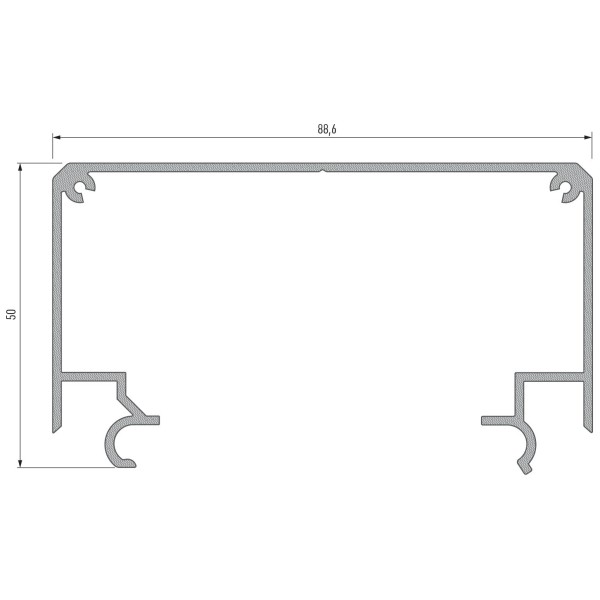 Профіль монтажний для світлодіодної стрічки Lumines Largo M2 білий - фото №1