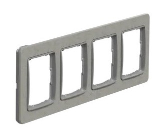 Рамка четырехместная Schneider Electric Sedna Elements бетон SDD390804 - фото №1