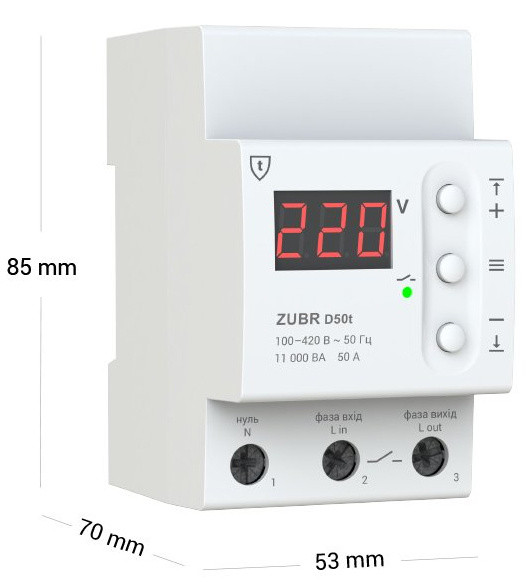 Реле напруги ZUBR D50t - фото №1