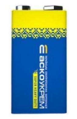 Батарейка солевая Аско-Укрем Крона.6F22.SP1 (блистер 1шт)