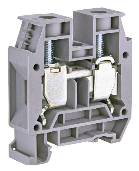 Клеммник CNC JXB-70 ø10-70 на DIN-рейке серый (Б00030280)