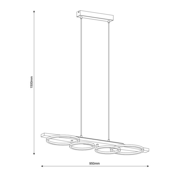 Подвесной светильник, люстра Goldlux 334220 Melisa LED 1x35W 4000K 4900Lm IP20 бежевый - фото №4