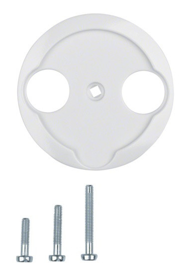 Центральна панель для антеної розетки (2 отвори) полярна білизна Berker 1930 - фото №1