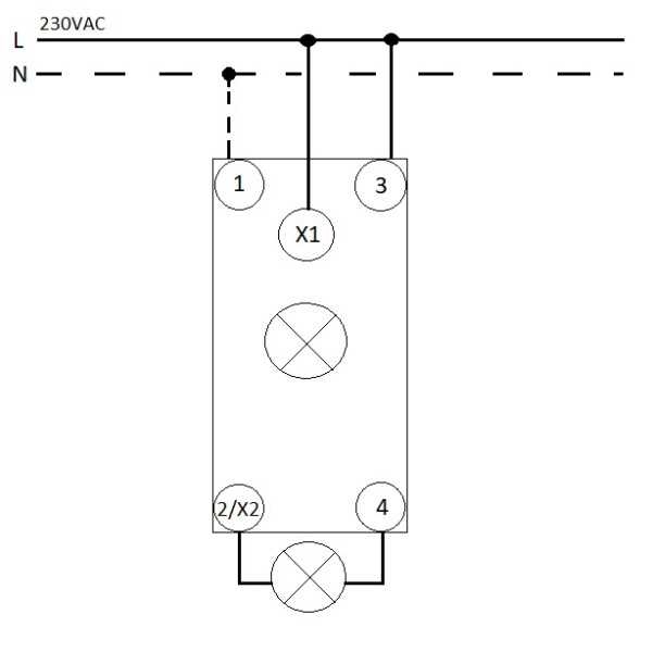 Модульна LED кнопка Schrack BZ117531 230В АС/DC 1НО+1НЗ 16А - фото №1