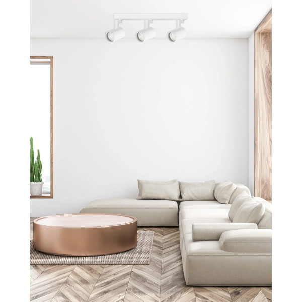 Светильник поворотный, спот Goldlux 328748 Lynx GU10 3x10W IP20 белый - фото №1