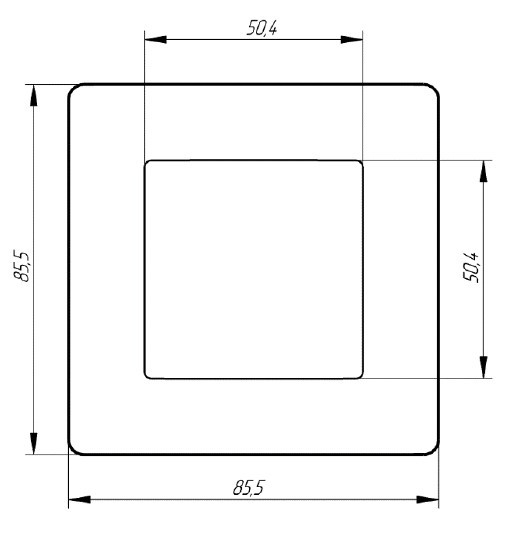 Универсальная одноместная рамка Plank Electrotechnic Classic (PLK1010241) антрацит - фото №1