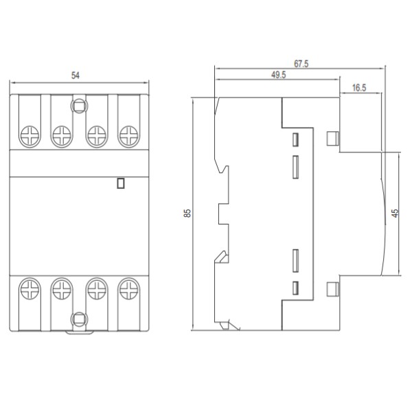 Модульний контактор NOARK Ex9CH40 22 230В 40А 2NO+2NC (107324) - фото №1