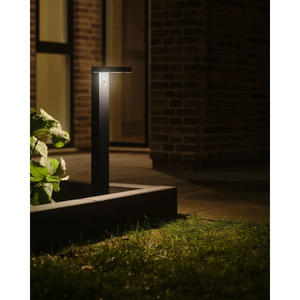 Вуличний світильник на сонячній батареї Nordlux 2118178003 Rica LED 1x4.5W 3000K 380Lm IP44 чорний - фото №1