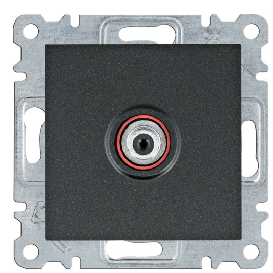 SAT розетка Hager WL3233 Lumina (чорна)