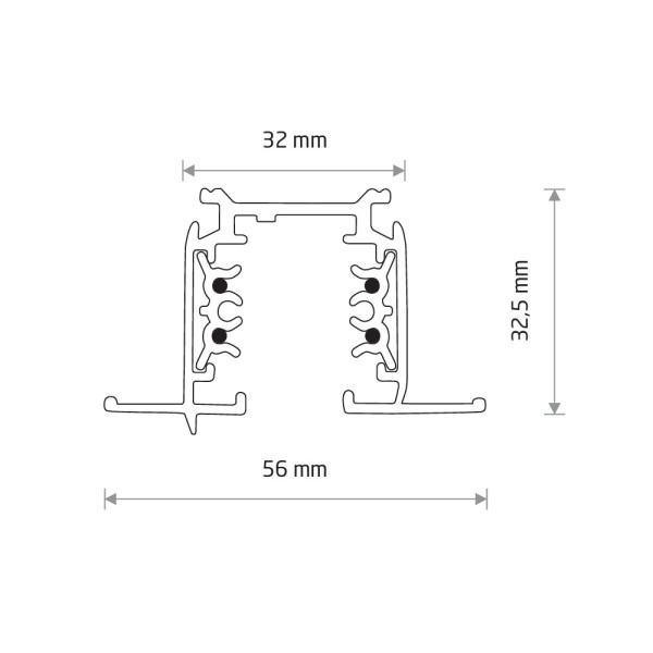 Шинопровод врезной Nowodvorski 8694 CTLS Recessed Track 2м IP20 черный - фото №1