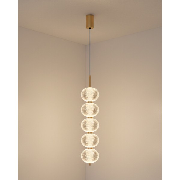 Підвісний світильник, люстра Zuma Line 5905316693463 Galatea LED 1x30W 3000K/4500K/6500K 2761Lm IP20 золотий - фото №1