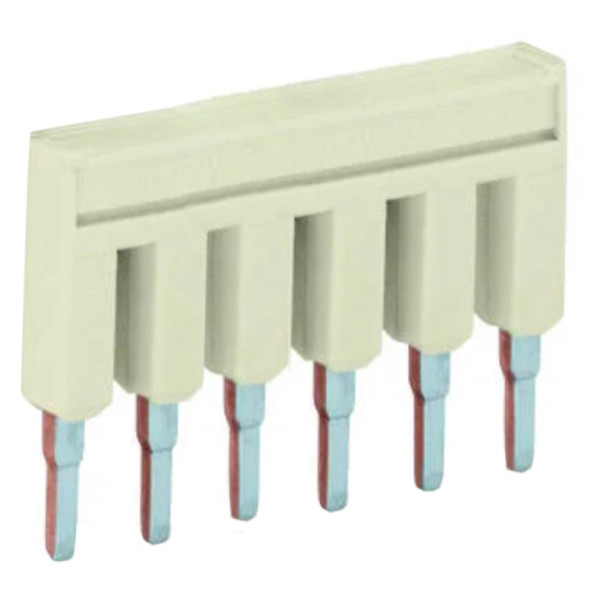 Изолированная Push-in-TYPE перемычка Wago 2000-406 Bars на 6-контактов (светло-серая)
