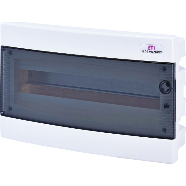 Встраиваемый щиток ETI 001101018 ECМ 18PT 18 М с прозрачной дверцей - фото №1