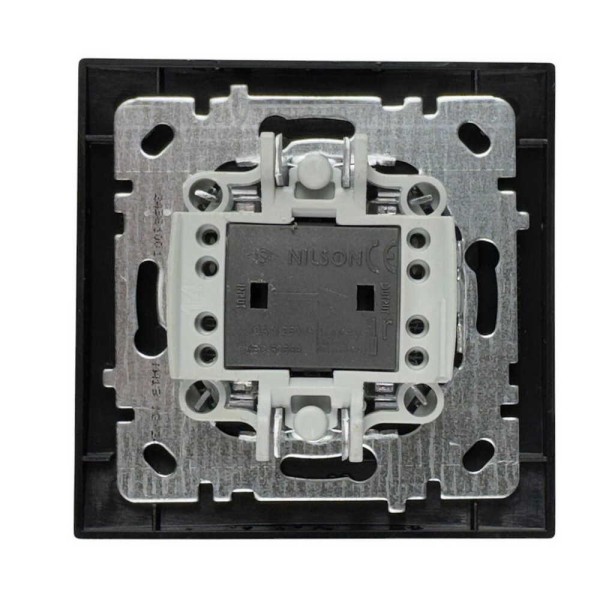 Вимикач Nilson Touran чорний мат 1кл ( 24381001 ) - фото №1