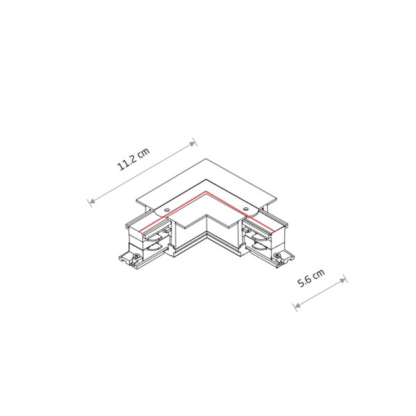 З'єднувач кутовий Nowodvorski 8231 CTLS Recessed Power L Connector Right IP20 чорний - фото №1