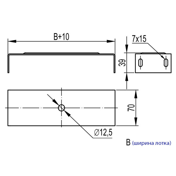 Скоба DKC BMT-10 (SPC) під лоток з 100 - фото №1