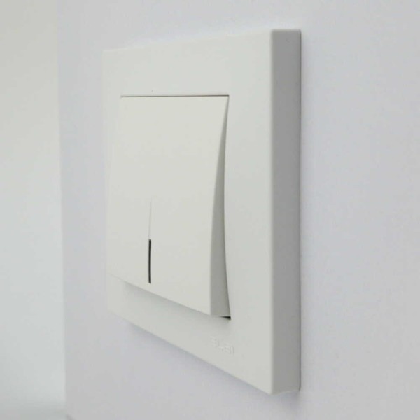 Вимикач EL-BI VEGA білий мат 1-кл з підсвіткою ( 510-016200-201 ) - фото №2