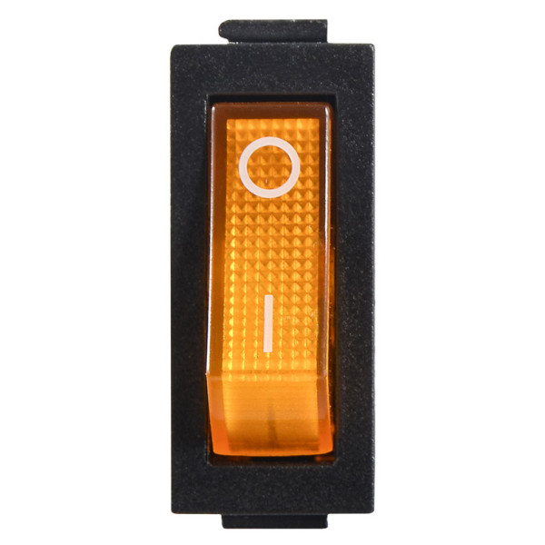 Переключатель Аско-Укрем KCD3-101N YL/B (0-I) с подсветкой желтый (A0140040029) - фото №1