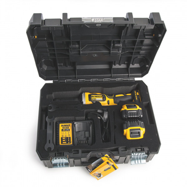 Безщіткова акумуляторна шліфувальна машина DeWALT DCG426P2 18В - фото №8
