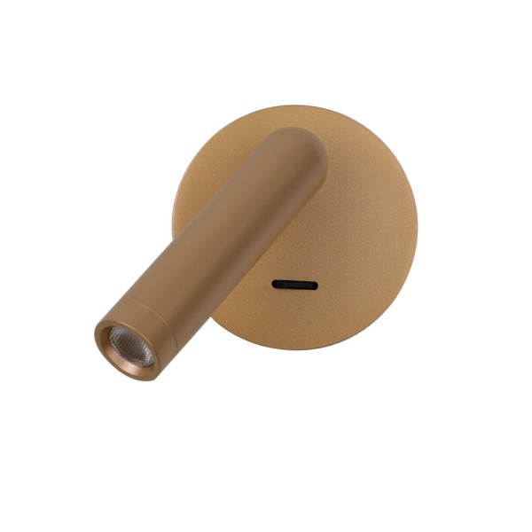 Бра, настінний світильник Italux WL-64834-1-GD Carda LED 1x2.5W 3000K 164Lm IP20 золотий - фото №1