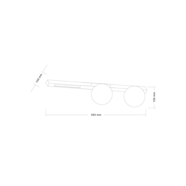 Світильник стельовий Zuma Line 5905316670754 Lund G9+LED 1x40W+6W 4000K 360Lm IP20 чорний - фото №1