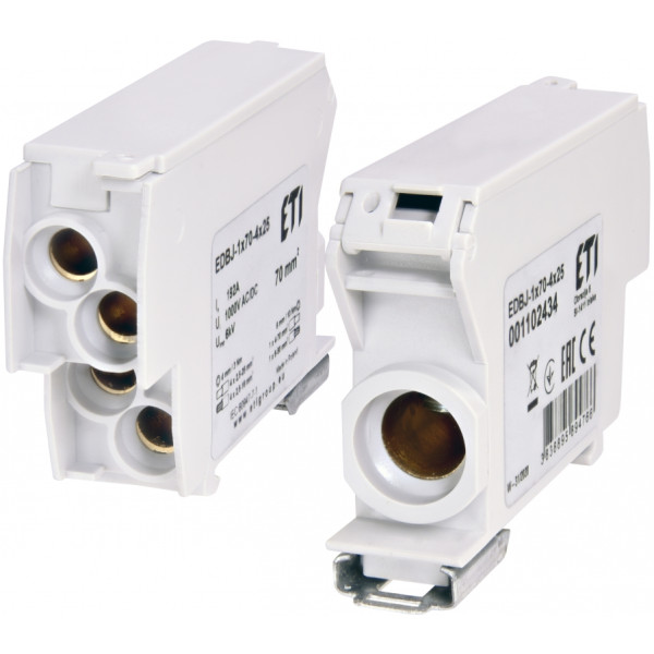 Распределительный блок ETI EDBJ-1x70-4x25 192A 1000В AC/1500В DC (1102434)