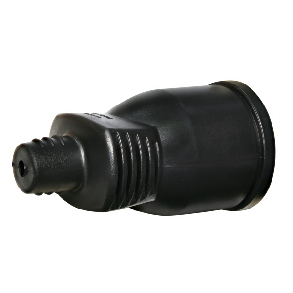 Розетка кабельная 1-местная ETI ERS-1 2Р+РЕ Schuko каучук IP20 черная - фото №1