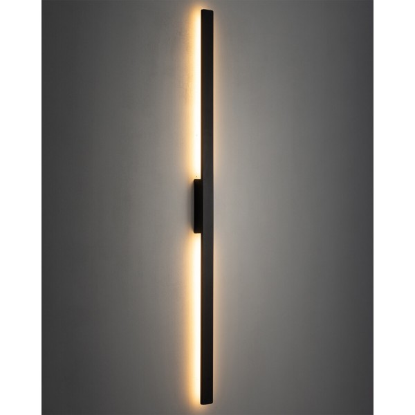 Светильник настенный уличный Nowodvorski 11558 Demi LED L 1x24W 3000K 1500Lm IP54 черный - фото №1