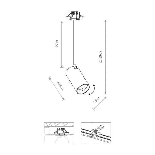 Светильник поворотный, спот Nowodvorski 7734 Mono surface GU10 1x10W IP20 Белый - фото №1