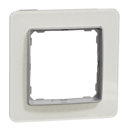Однопостова рамка Schneider Electric Sedna Elements штучне біле скло SDD360801