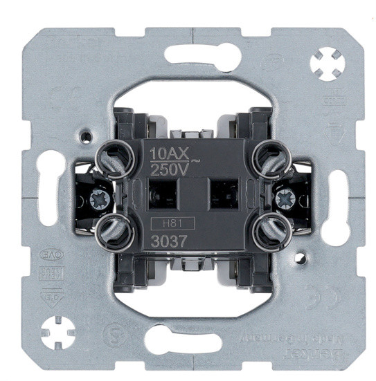Вимикач одноклавішний хрестовий (механізм) 10АХ/250В Berker