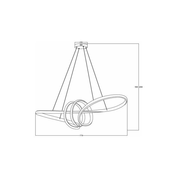 Подвесной светильник Reality 338901-30 Canbera Led 1x40W 4000K 3200Lm IP20 Bl - фото №1