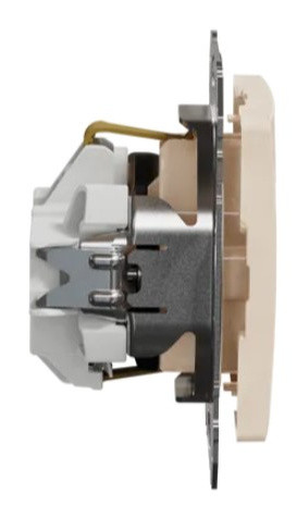 Розетка Schneider Electric Sedna Design & Elements с заземлением и шторками бежевая SDD112022 - фото №2