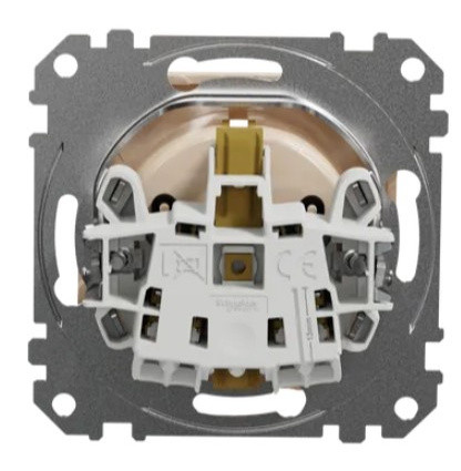 Розетка Schneider Electric Sedna Design & Elements с заземлением и шторками бежевая SDD112022 - фото №3