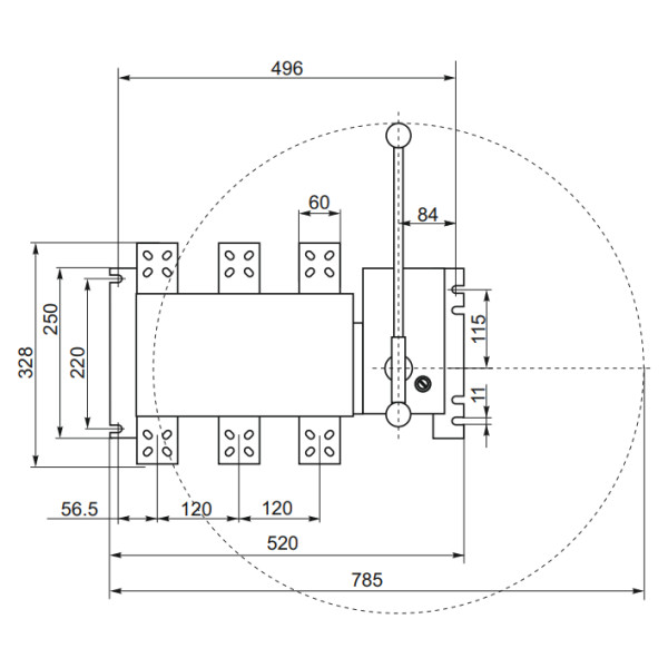 Пристрій автоматичного вводу резерву CNC YCS1-1000А 3Р 415В (Б00042799) - фото №1