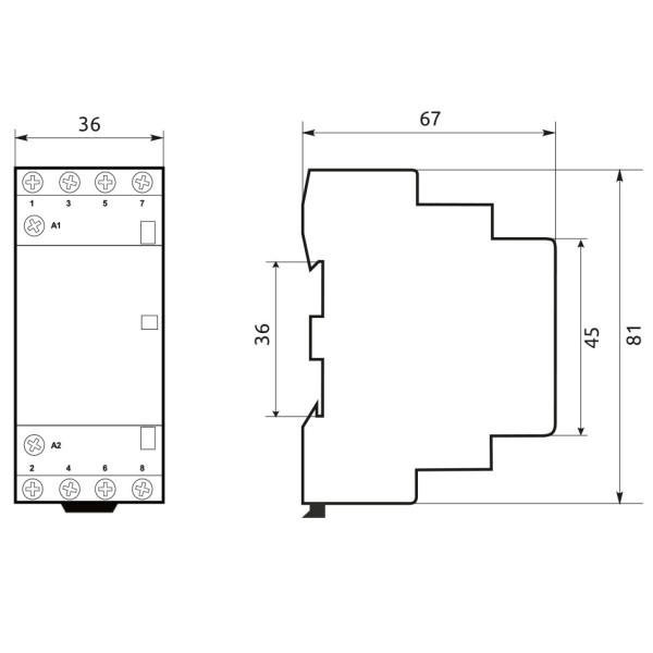 Контактор Promfactor MCF3 16A 3NO 1NC 24В (MCF31631024) - фото №1