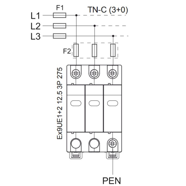 ПЗІП NOARK Ex9UE2 20 2 (C) 40кА 275В AC 3P (103353) - фото №2