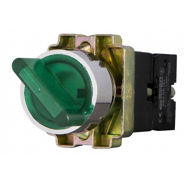 Перемикач Аско-Укрем XB2-BK2365 (0-I) з підсвічуванням зелений (A0140010012) - фото №3