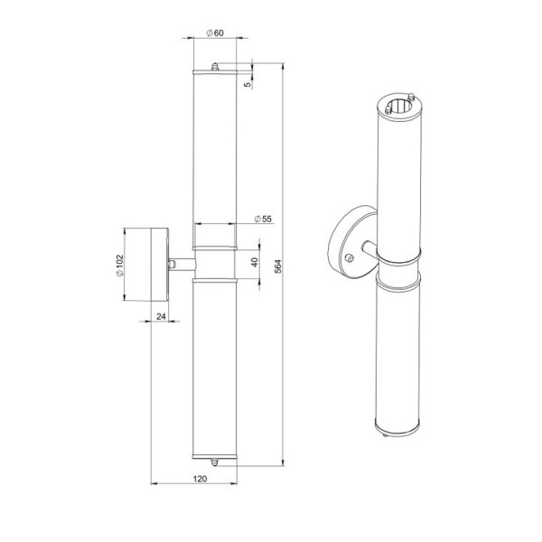 Бра, настінний світильник Pikart 34018-2 2Riff E14 2x60W IP20 чорний - фото №3