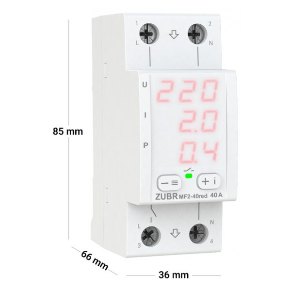 Реле напруги ZUBR MF2-40 red - фото №1