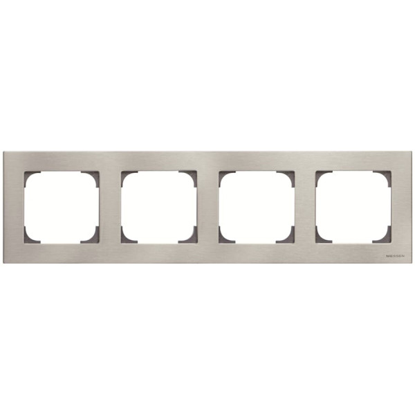 Чотиримісна рамка ABB Sky 2CLA857400A1401 8574 AI (сталь)